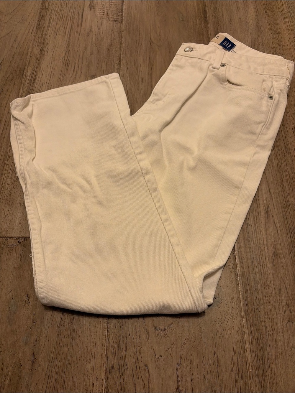 GAP Off-White Straight Leg Jeans